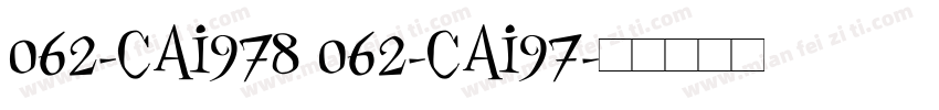 062-CAI978 062-CAI97字体转换